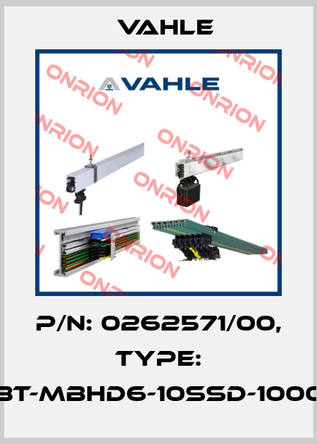 P/n: 0262571/00, Type: BT-MBHD6-10SSD-1000 Vahle