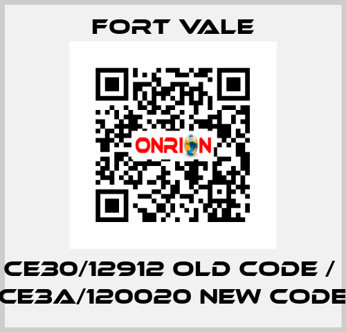 CE30/12912 old code /  CE3A/120020 new code Fort Vale