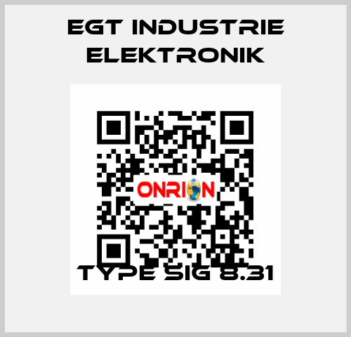 Type SIG 8.31 EGT Industrie elektronik