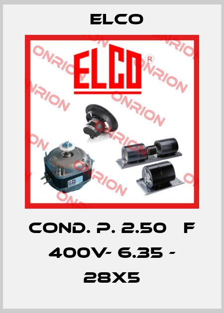 COND. P. 2.50 μF 400V- 6.35 - 28x5 Elco