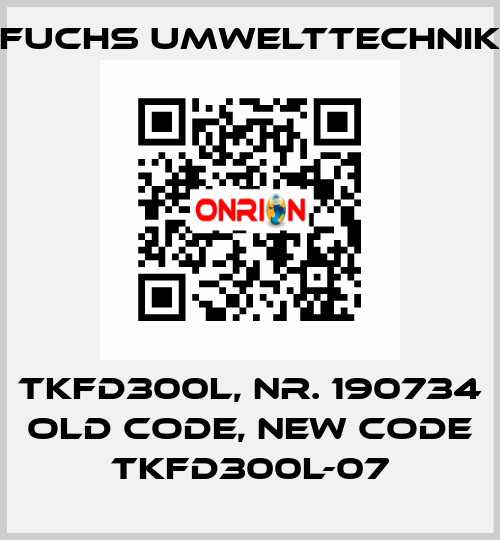 TKFD300L, Nr. 190734 old code, new code TKFD300L-07 Fuchs Umwelttechnik