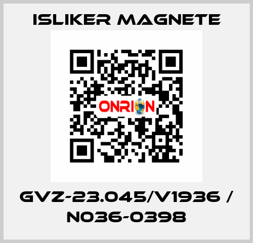 GVZ-23.045/V1936 / N036-0398 ISLIKER MAGNETE