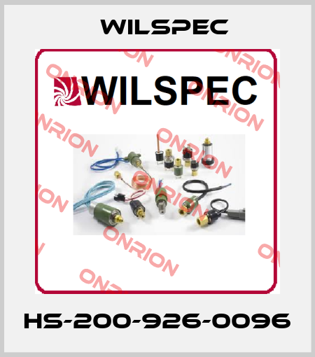 HS-200-926-0096 Wilspec