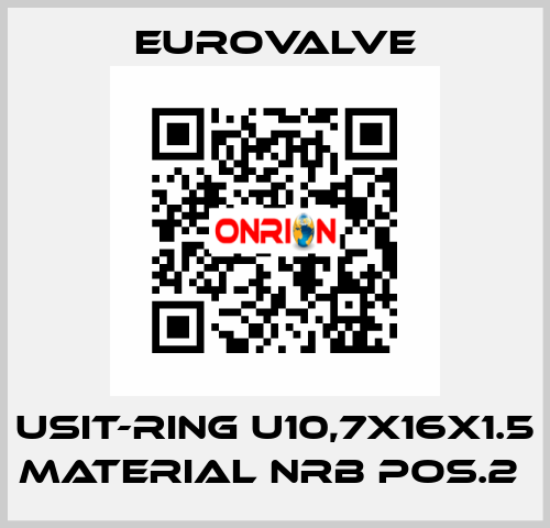 USIT-RING U10,7X16X1.5 MATERIAL NRB POS.2  Eurovalve