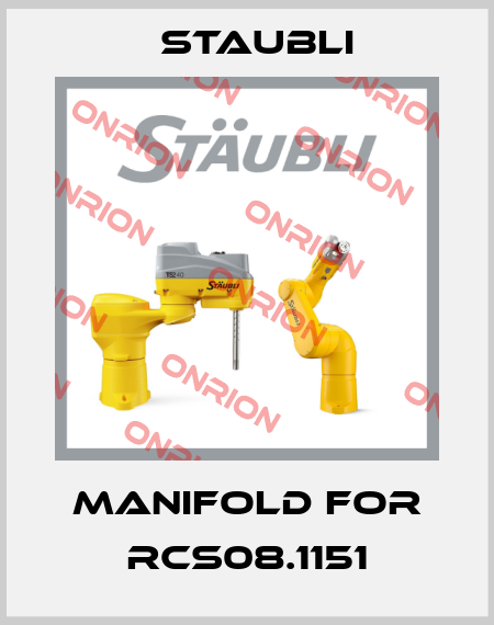 manifold for RCS08.1151 Staubli