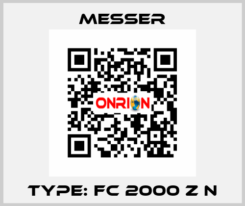 Type: FC 2000 Z N Messer