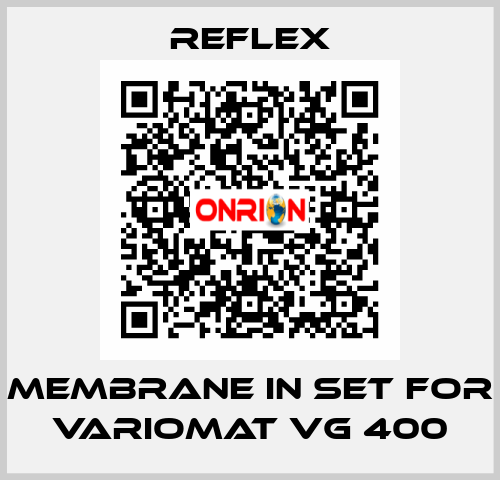 Membrane in set for Variomat VG 400 reflex