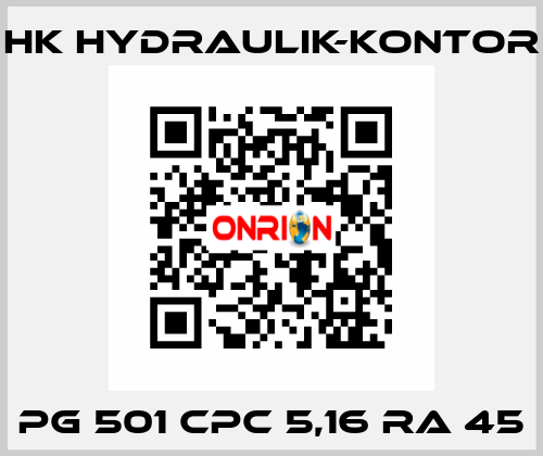 PG 501 CPC 5,16 RA 45 HK HYDRAULIK-KONTOR