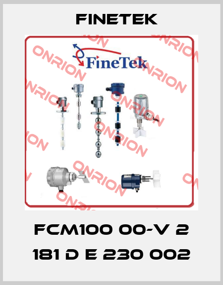 FCM100 00-V 2 181 D E 230 002 Finetek