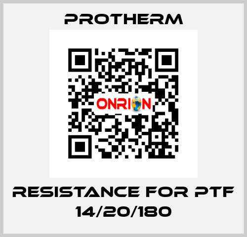 resistance for PTF 14/20/180 PROTHERM