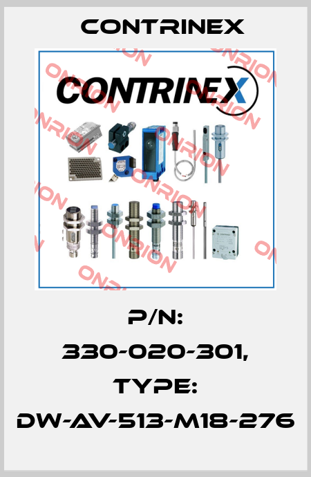 P/N: 330-020-301, Type: DW-AV-513-M18-276 Contrinex