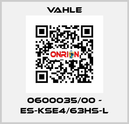 0600035/00 - ES-KSE4/63HS-L Vahle