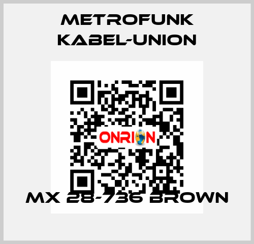 MX 28-736 brown METROFUNK KABEL-UNION