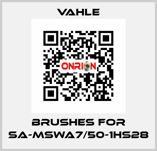 Brushes for SA-MSWA7/50-1HS28 Vahle