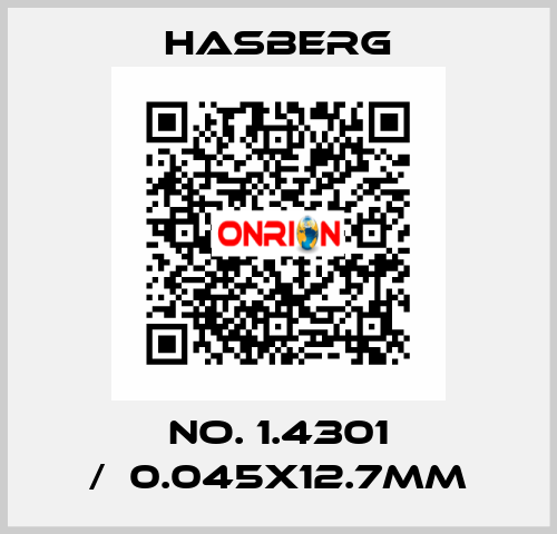 No. 1.4301 /	0.045x12.7mm Hasberg