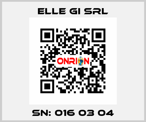 SN: 016 03 04 ELLE GI SRL