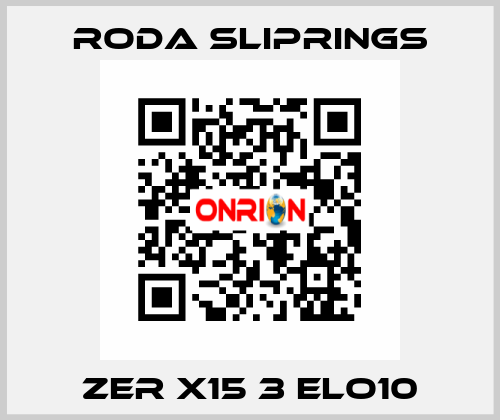 ZER X15 3 ELO10 Roda Sliprings