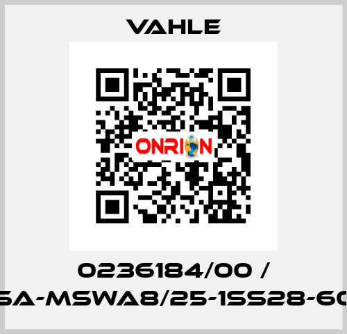 0236184/00 / SA-MSWA8/25-1SS28-60 Vahle