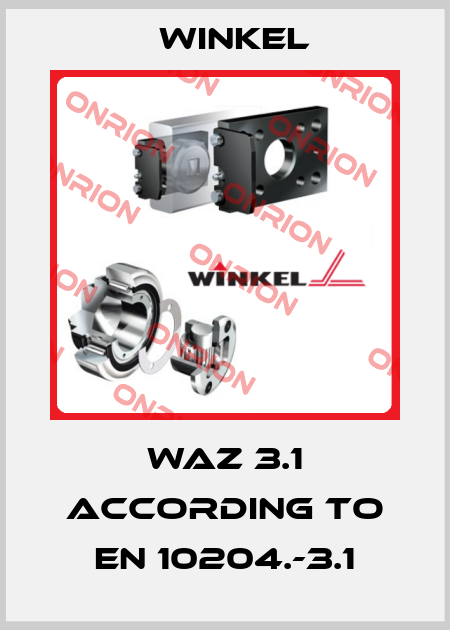 WAZ 3.1 according to EN 10204.-3.1 Winkel
