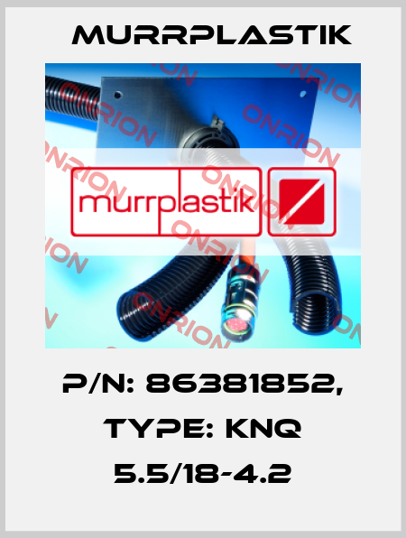 P/N: 86381852, Type: KNQ 5.5/18-4.2 Murrplastik