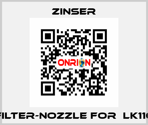 Filter-nozzle for  LK110 Zinser