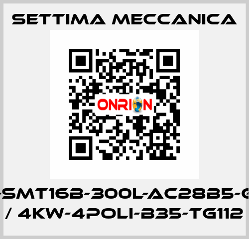 GR55-SMT16B-300L-AC28B5-G-S2-T / 4Kw-4Poli-B35-TG112 Settima Meccanica