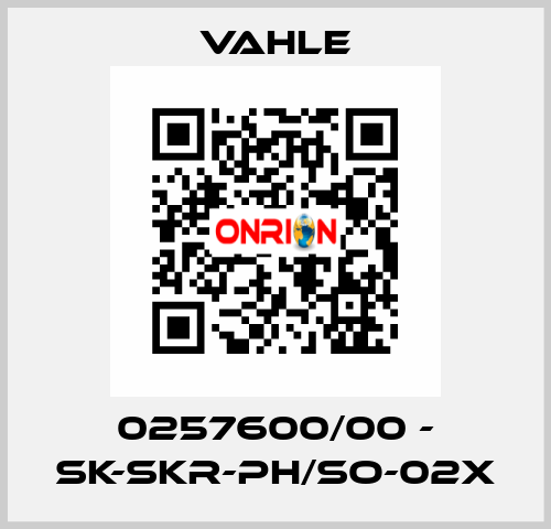 0257600/00 - SK-SKR-PH/SO-02X Vahle