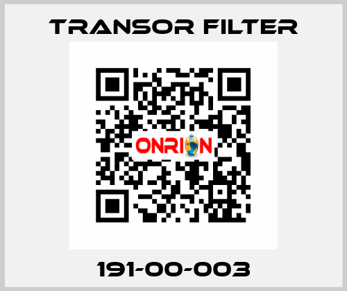 191-00-003 Transor Filter