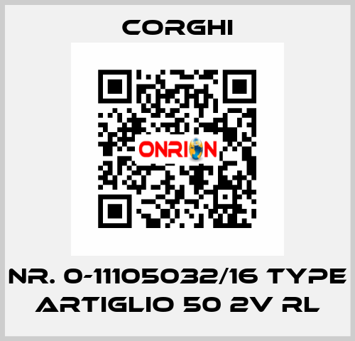 Nr. 0-11105032/16 Type ARTIGLIO 50 2V RL Corghi