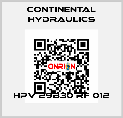 HPV 29B30 RF 012 Continental Hydraulics