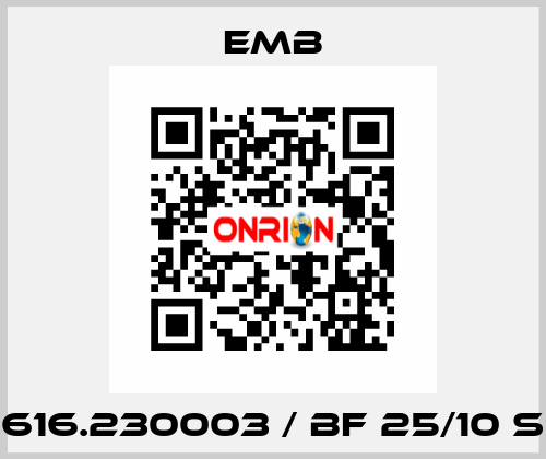 616.230003 / BF 25/10 S Emb