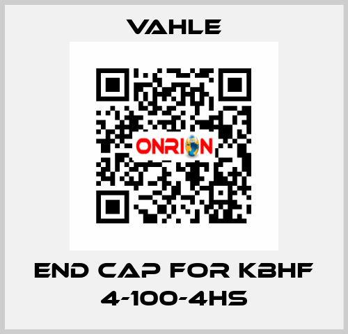 End Cap for KBHF 4-100-4HS Vahle