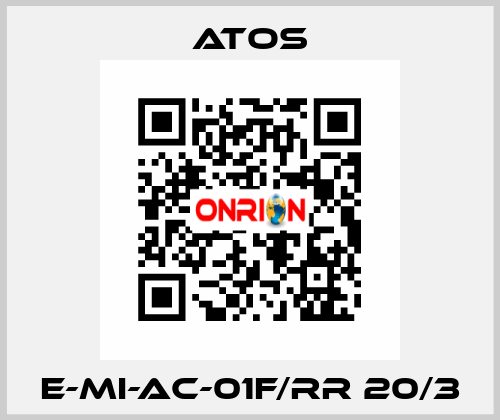 E-MI-AC-01F/RR 20/3 Atos