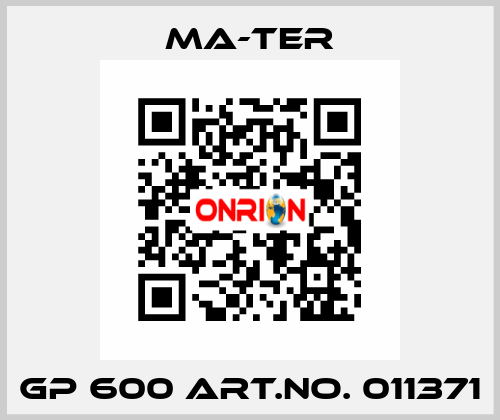 GP 600 Art.No. 011371 MA-TER