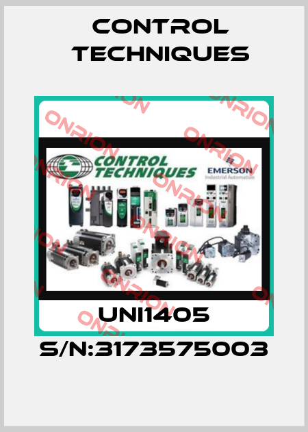 UNI1405 S/N:3173575003 Control Techniques