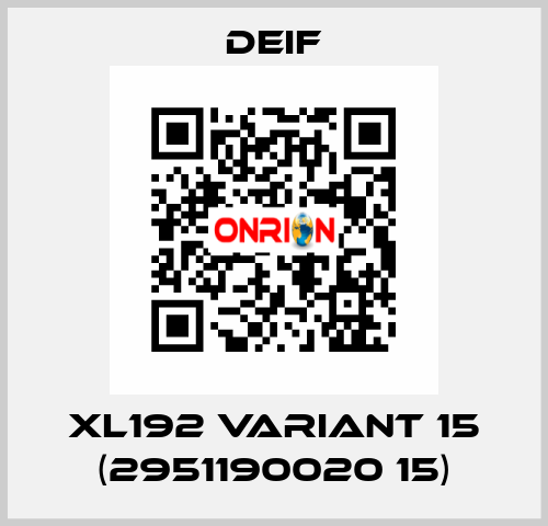 XL192 Variant 15 (2951190020 15) Deif