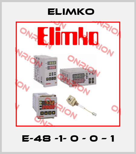E-48 -1- 0 - 0 – 1 Elimko