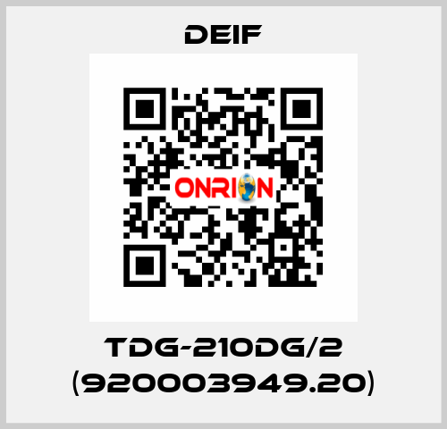 TDG-210DG/2 (920003949.20) Deif