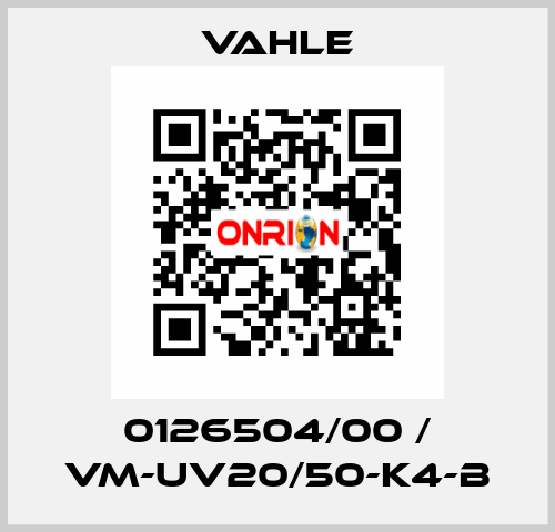 0126504/00 / VM-UV20/50-K4-B Vahle