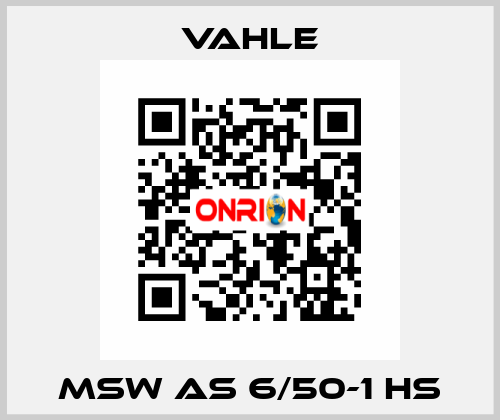 MSW AS 6/50-1 HS Vahle