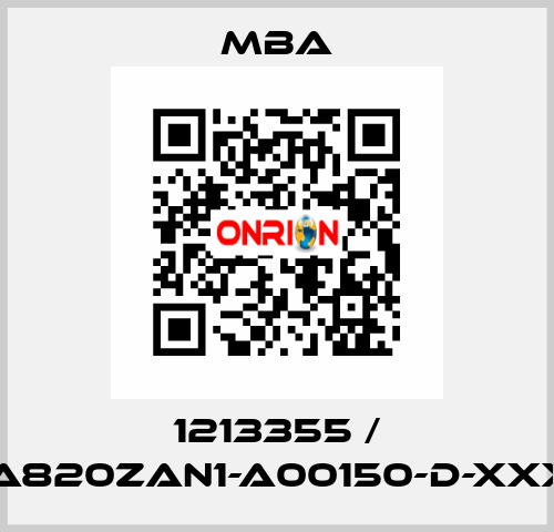 1213355 / MBA820ZAN1-A00150-D-XXXXX MBA