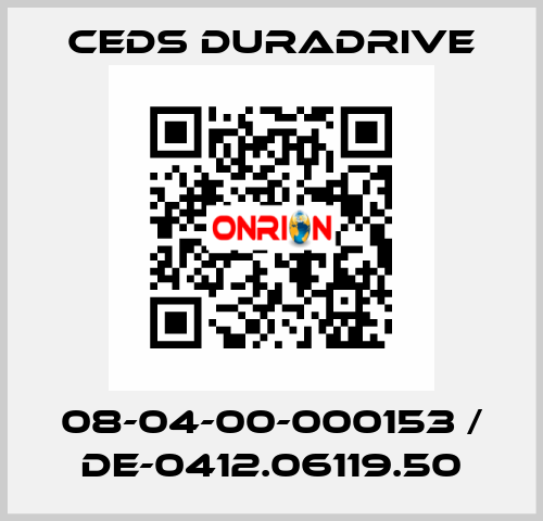 08-04-00-000153 / DE-0412.06119.50 Ceds Duradrive