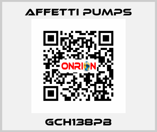 GCH138PB Affetti pumps