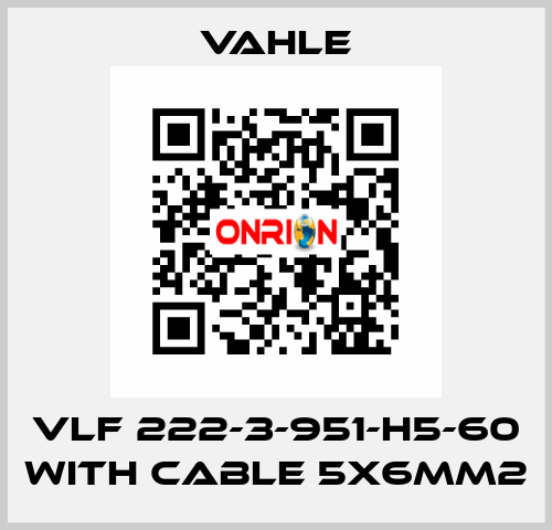 VLF 222-3-951-H5-60 with cable 5x6mm2 Vahle