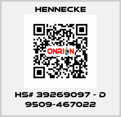 HS# 39269097 - D 9509-467022 Hennecke