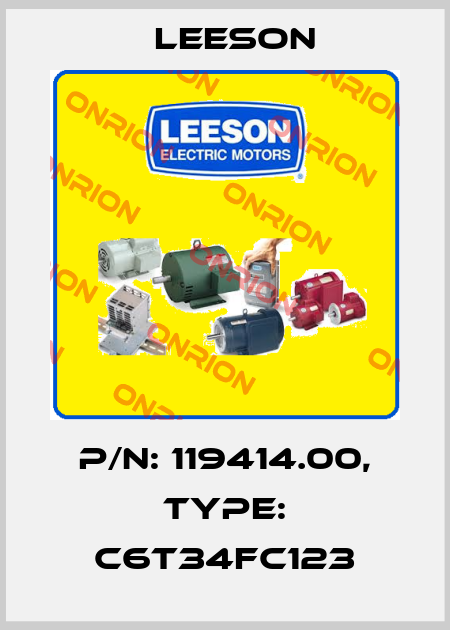 P/N: 119414.00, Type: C6T34FC123 Leeson