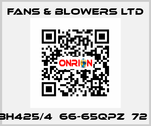 BH425/4  66-65QPZ  72㎏ Fans & Blowers Ltd