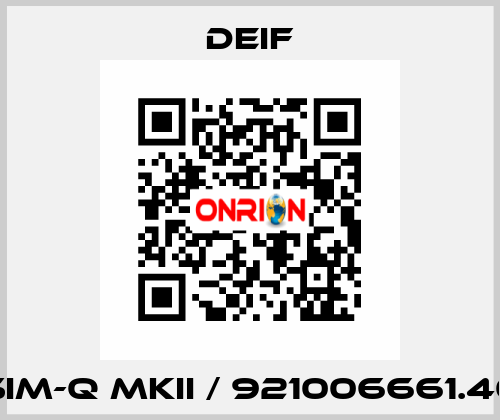 SIM-Q MKII / 921006661.40 Deif