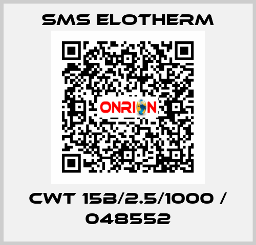 CWT 15B/2.5/1000 / 048552 SMS Elotherm