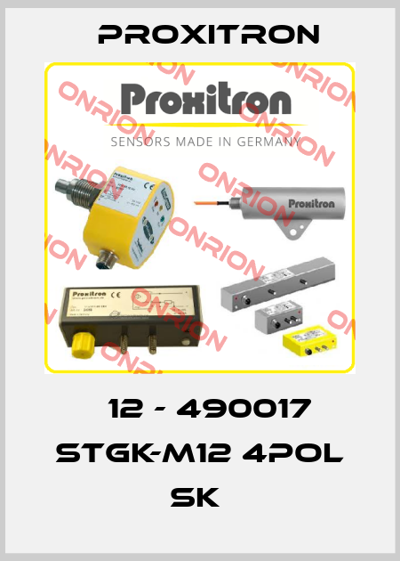 М12 - 490017 STGK-M12 4POL SK  Proxitron
